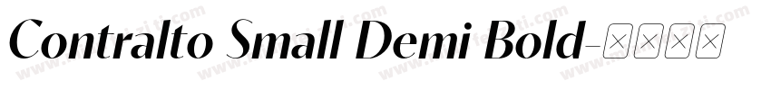 Contralto Small Demi Bold字体转换